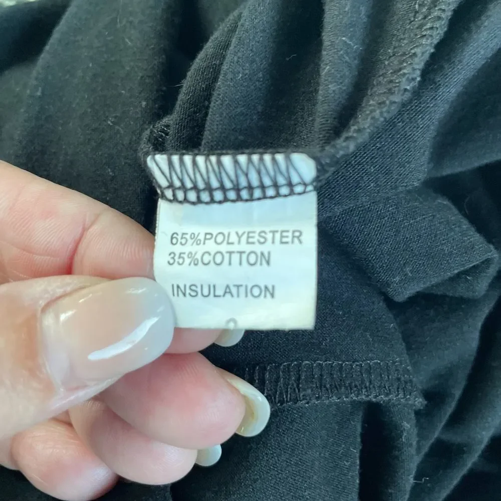 Black short sleeve elastic waist jogger bottom one piece pull-on jumpsuit - Picture 9 of 10